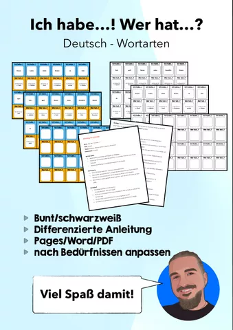 Cover: Wortarten - Ich habe...! Wer hat...?