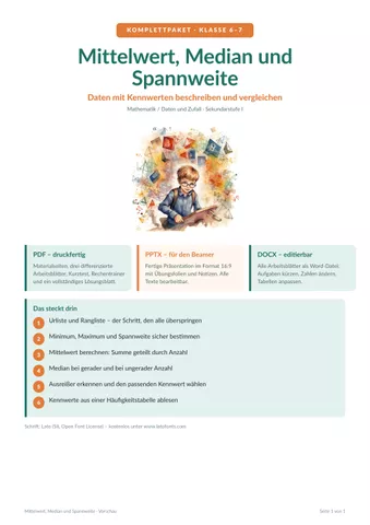 Cover: Mittelwert, Median und Spannweite
