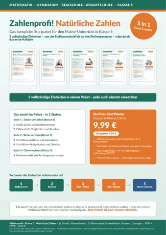 Cover: Zahlenprofi! Mathe-Startpaket Klasse 5