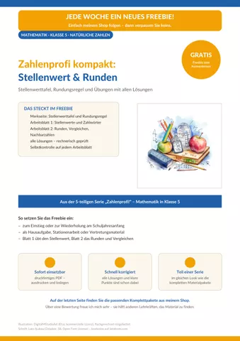 Cover: Zahlenprofi Freebie