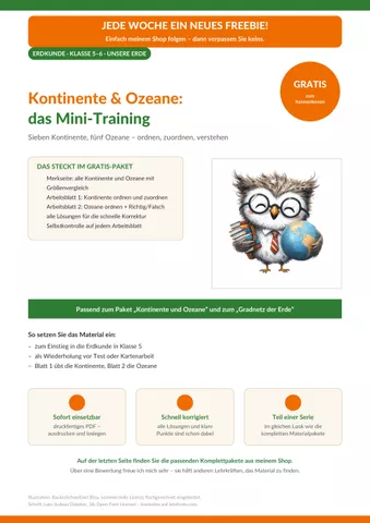 Cover: Kontinente und Ozeane: das Mini-Training