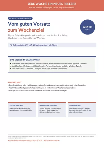 Cover: Ziele-Planer für das Referendariat