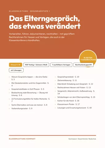 Cover: Elterngespräch führen