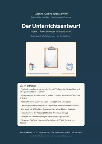 Cover: Der Unterrichtsentwurf