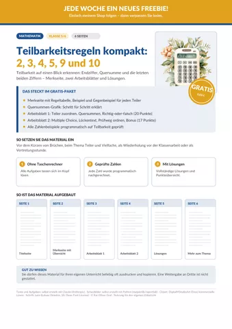 Cover: Teilbarkeitsregeln