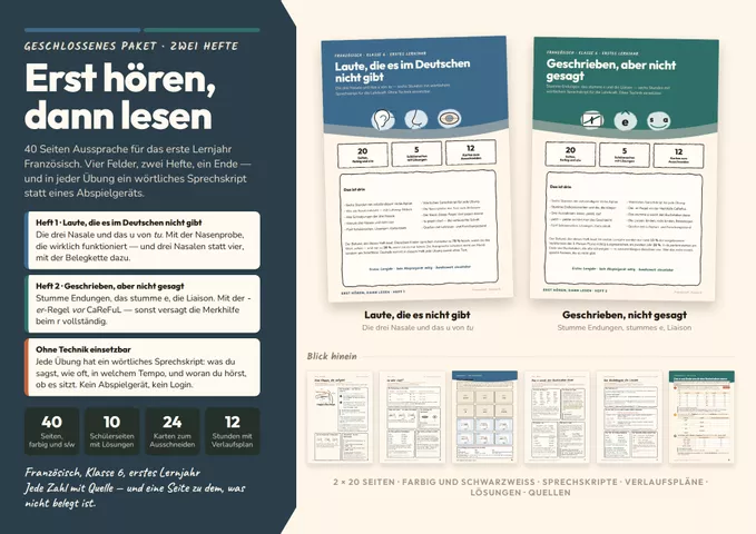 Cover: Französisch Aussprache 1. Lernjahr