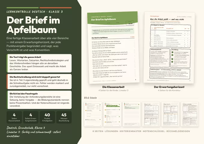 Cover: Der Brief im Apfelbaum