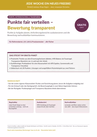Cover: Punkteverteilung transparent