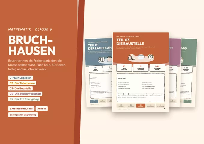 Cover: Bruchrechnen Klasse 6