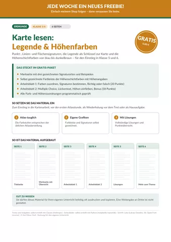 Cover: Karte lesen: Legende und Höhenfarben