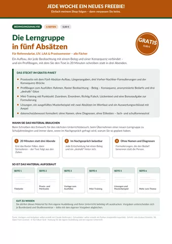 Cover: Lerngruppe beschreiben
