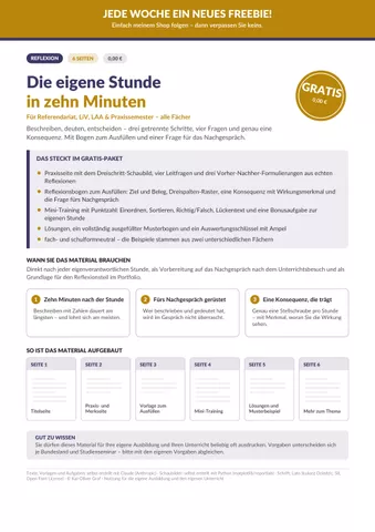 Cover: Stundenreflexion kompakt