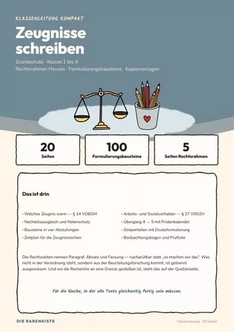 Cover: Zeugnisse schreiben Grundschule