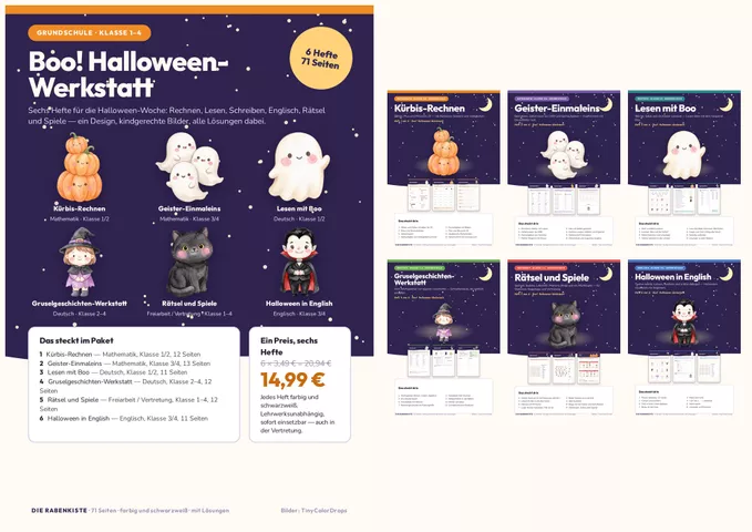 Cover: Halloween-Werkstatt Grundschule