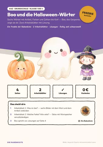 Cover: Boo und die Halloween-Wörter
