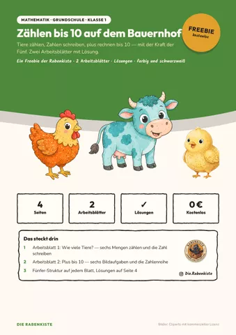 Cover: Zählen bis 10 auf dem Bauernhof
