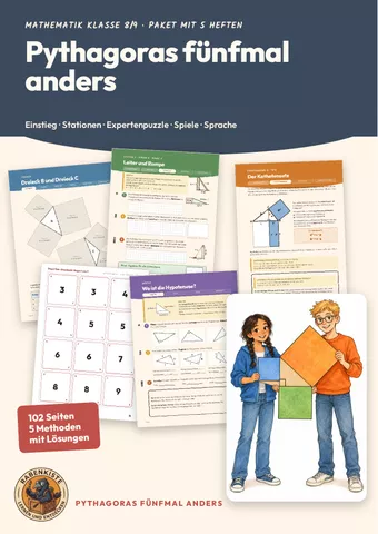 Cover: Satz des Pythagoras Mathematik Klasse 8 9 Paket