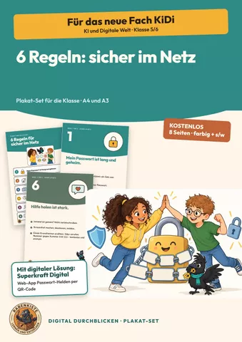Cover: Sicher im Internet Regeln Plakat Klasse 5 6